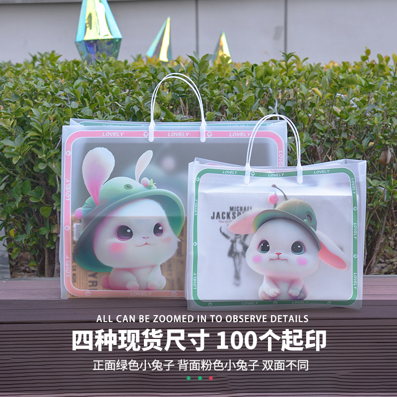 Bolso de PVC bolsa de plástico bolsa de regalo para niños transparente Lindo bolso de compras engrosado bolsa de embalaje impermeable al por mayor image 4