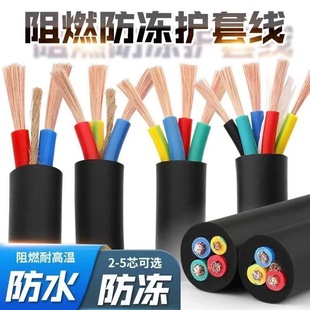 Zhujiang Cable Pure Copper RVV Household Wire Soft Wire 2-core 3-core 1.5/2.5/4/6 Square Sheathed Wire Power Cord