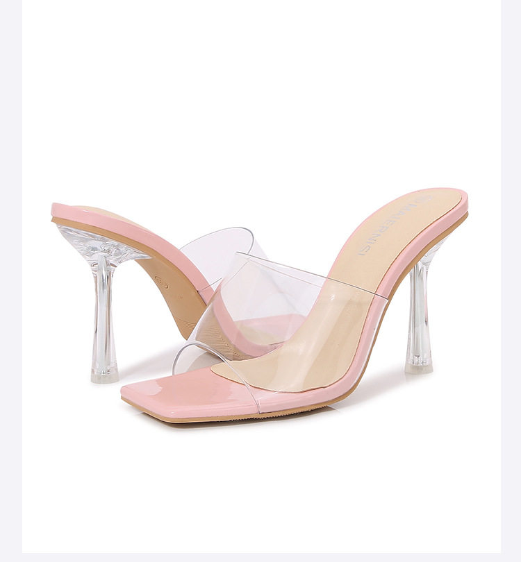 Dép sandal nữ mũi cá gót nhọn cao 6–8 cm phong cách hiện đại — Màu bạc, Màu hồng, Màu mơ, Màu trắng chi tiết 35