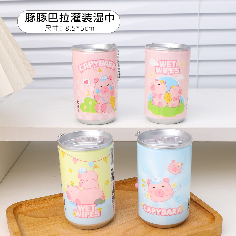 キャンバスの赤い飲み物の缶のウェットティッシュの30は旅行を引き出します。|undefined