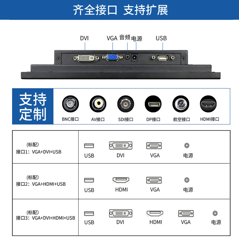 15インチフラット埋め込み式キャビネット工業用金属ディスプレイのコンデンサ抵抗タッチ制御ハイビジョンディスプレイ