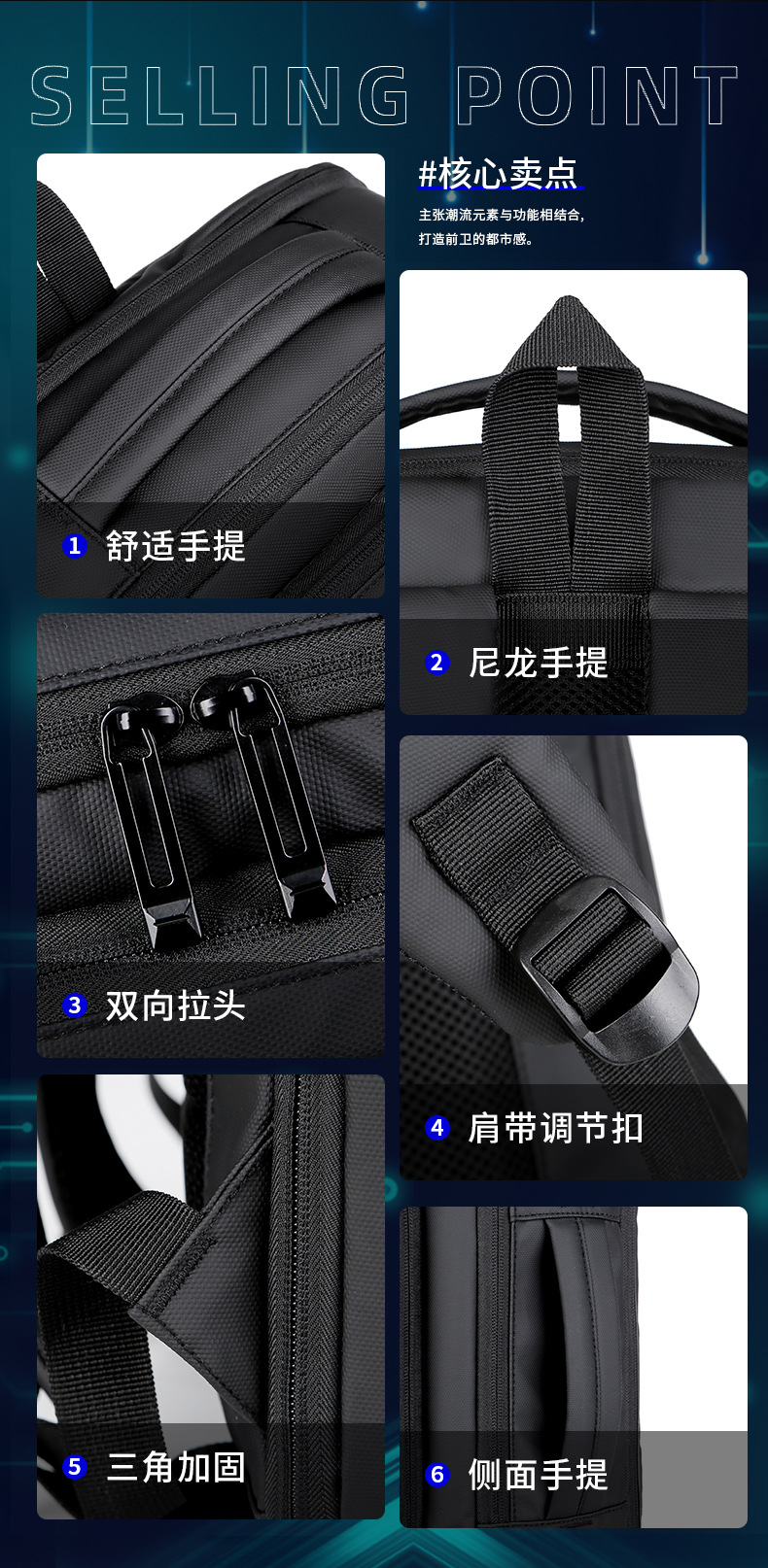 Customized business commuting backpacks, expandable backpacks, men's large-capacity travel office backpacks, waterproof computer bags undefined
