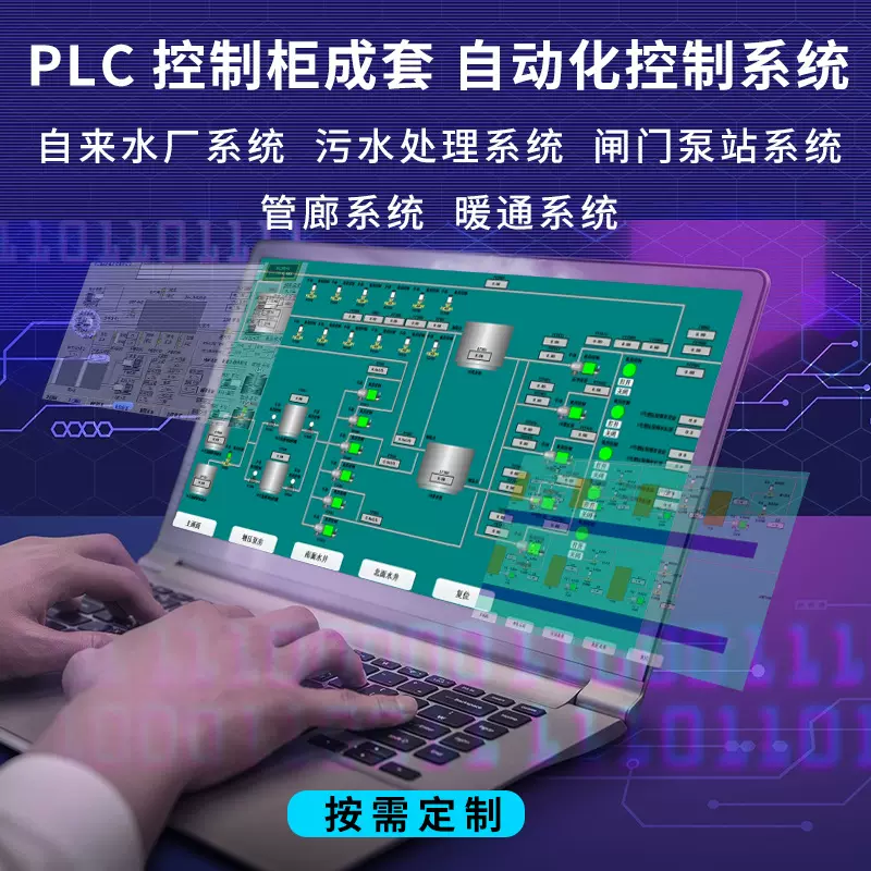 PLC非标自动化控制系统污水处理控制柜plc自动化程序柜成套定制