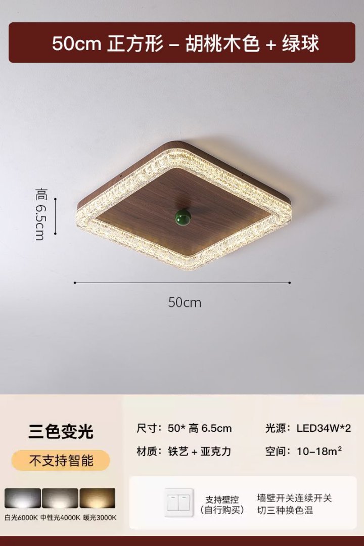 Lámpara de techo de dormitorio de estilo crema medieval francés