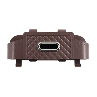 Tissue Holder, Plastic Cup Holder, Car storage bag/box - brown-chair-back-storage-box
