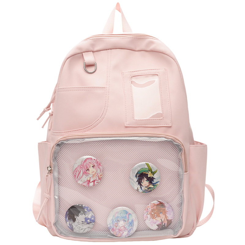 Nuevo estilo japonés en la mochila de estilo universitario bolsas escolares de estudiantes de secundaria de alto valor visual de dibujos animados transparentes lindas mochilas