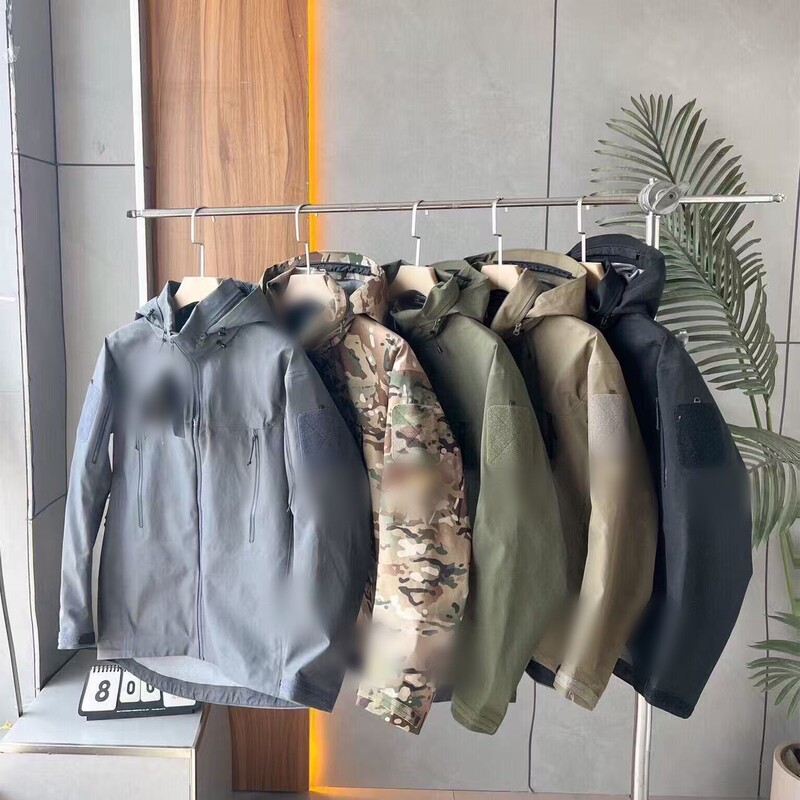 Ge.N2 Military Hardshell Single-Layer Men's Laminated Jacket with Hood, Sports Coat Wholesale Dropshipping in Stock Ge.N2 Military Hardshell Single-Layer Men's Laminated Jacket with Hood, Sports Coat Wholesale Dropshipping in Stock