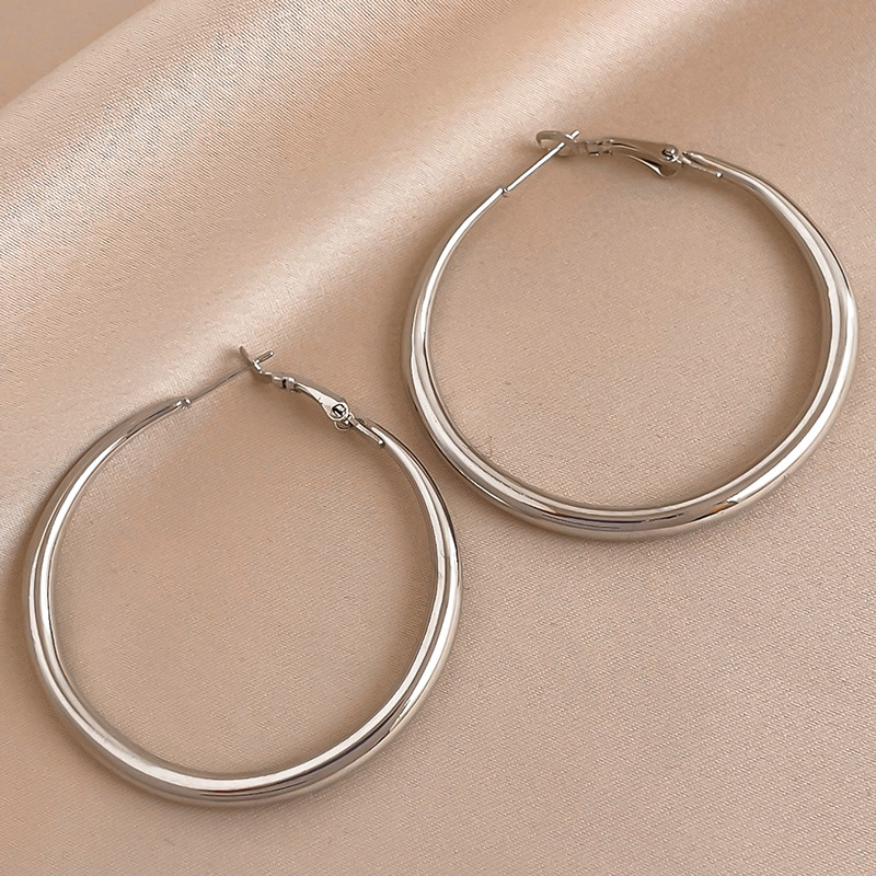 Fashion Alloy Big Circle Geometric Earrings Female display picture 3