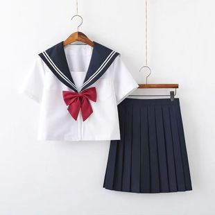 Sailor Suit Orthodox Jk Pleated Skirt Suit Uniform Japanese Style Bad Girl Short Skirt Preppy Style Second Book Student Outfit