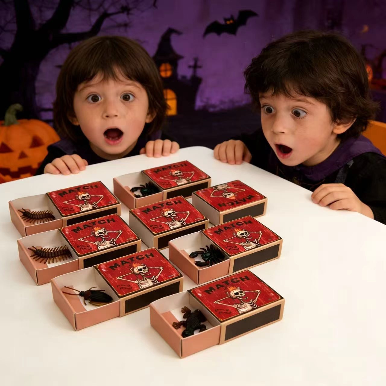 Halloween transfronterizo caja ciega atmósfera diseño props caja de fósforos animal creativo juguetes interactivos para niños adornos
