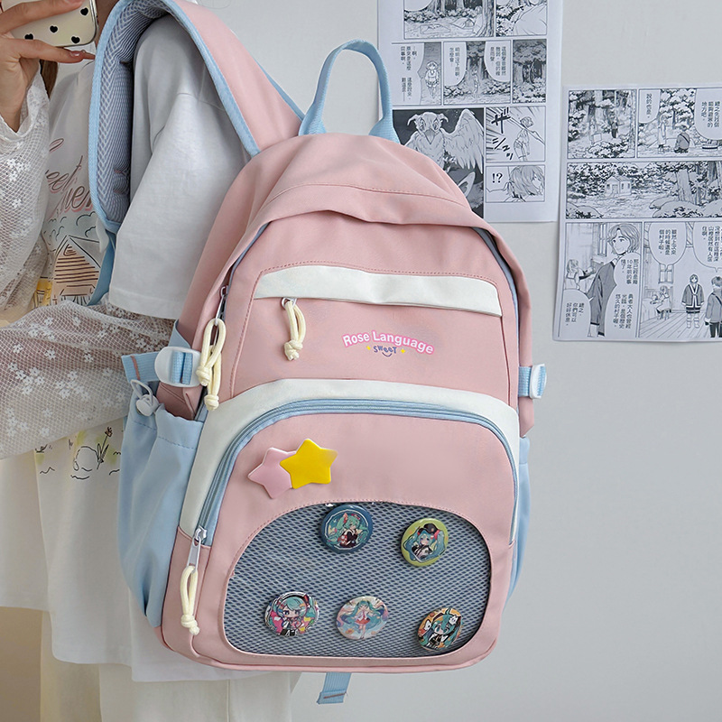 Mochila para estudiantes de secundaria, estudiantes de primaria, estudiantes de tercer a sexto grado, estilo universitario ligero, mochila de alto valor, mochila de gran capacidad