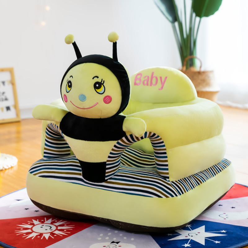 新款卡通宝宝学座椅婴幼儿加厚学坐椅加大加高防摔毛绒玩具小沙发|undefined