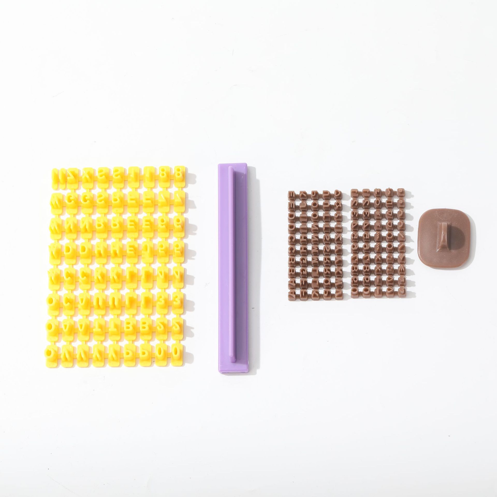 Letras inglesas y números símbolo sello galleta molde tipo móvil impresión pastel hornear herramienta galleta molde traje