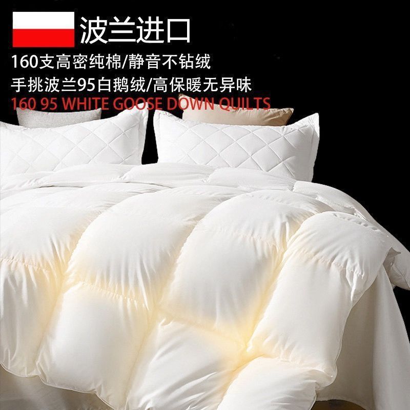 进口羽绒被95白鹅绒被子春秋被加厚冬被芯棉被褥冬季学生宿舍