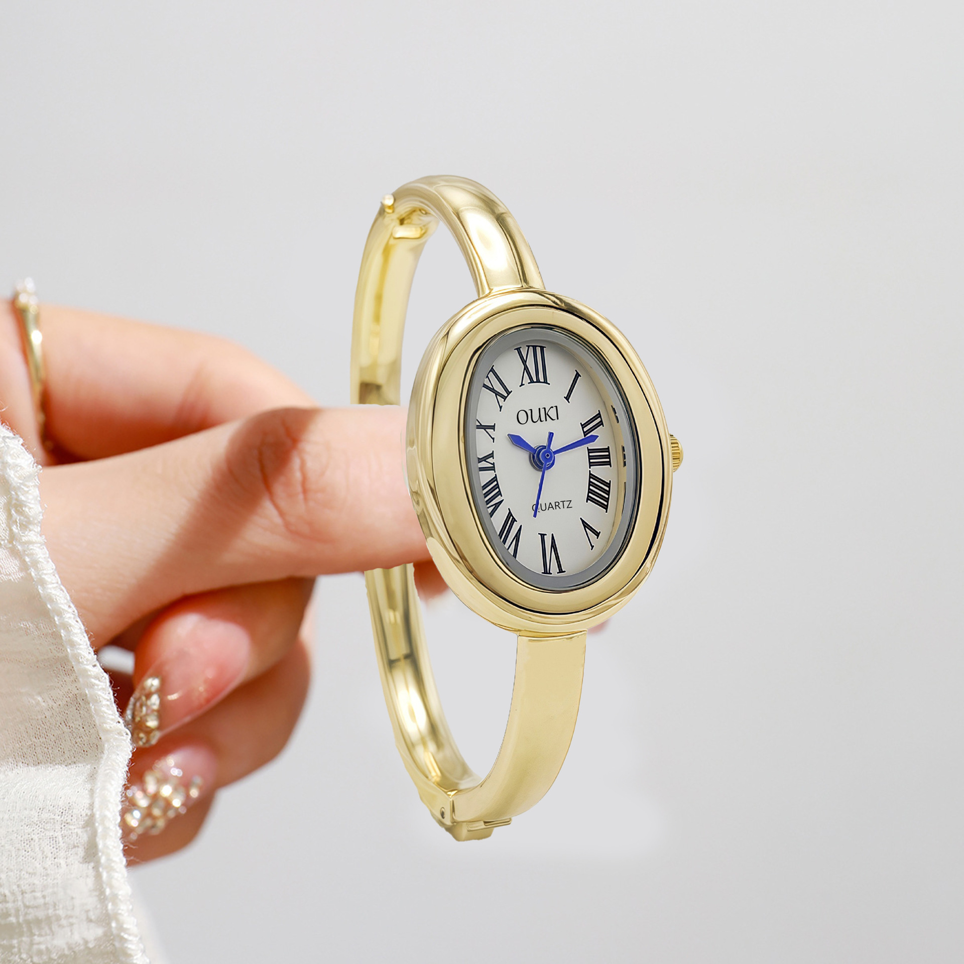 Nueva pulsera de bañera, reloj de mujer, reloj de mujer, reloj de pulsera de mujer, escala romana, reloj de cuarzo al por mayor image 1