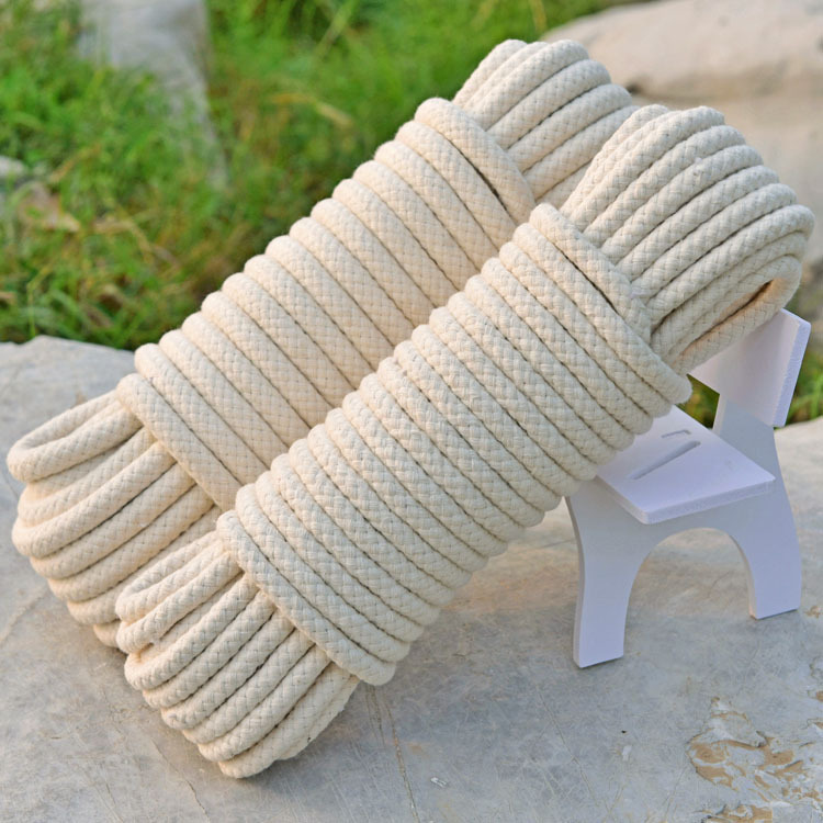 High-value core-wrapped cotton rope cotton line clothesline quilt drying rope curtain rope thin woven binding rope tent pull rope