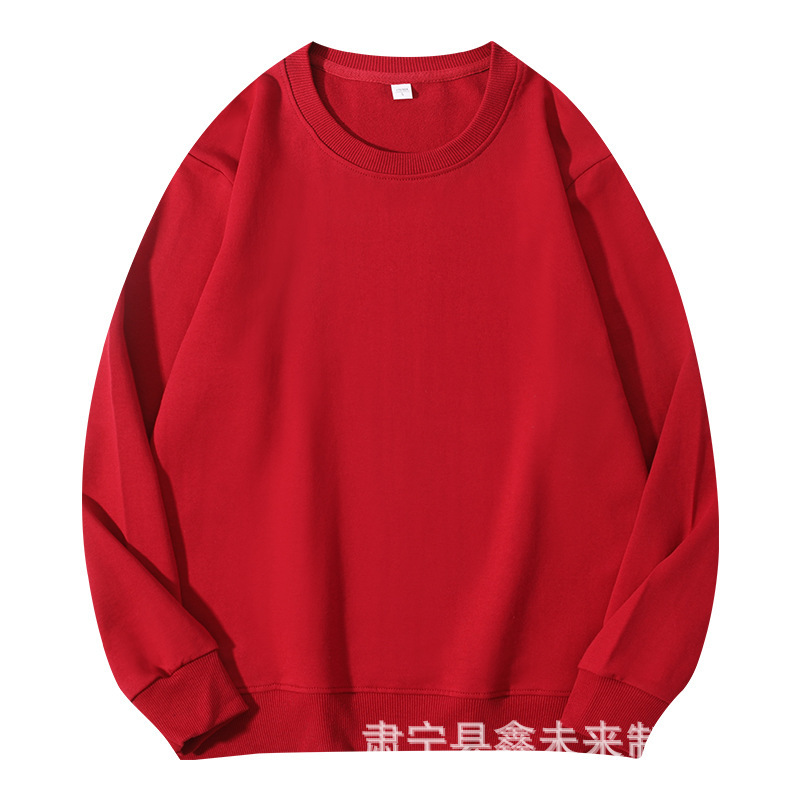春と秋の260グラムの毛輪の丸首の衛衣の男女の純色の百合の頭の上着の底のシャツの卸売りのロゴ|undefined