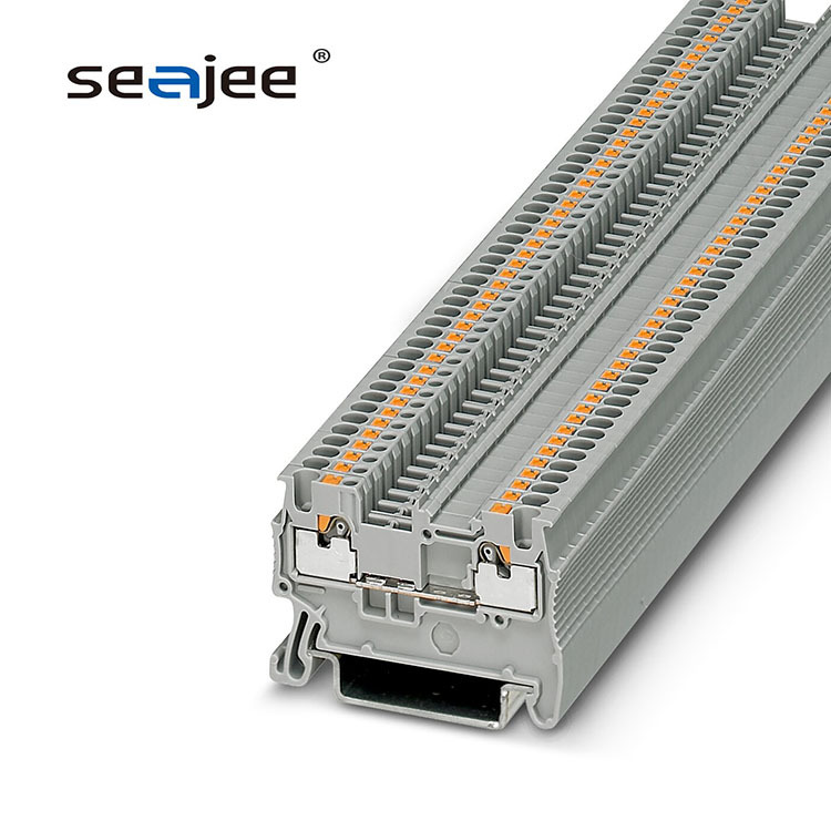 供应PT1.5弹簧接线端子排、直插式1.5平方快速免工具接线端子批发