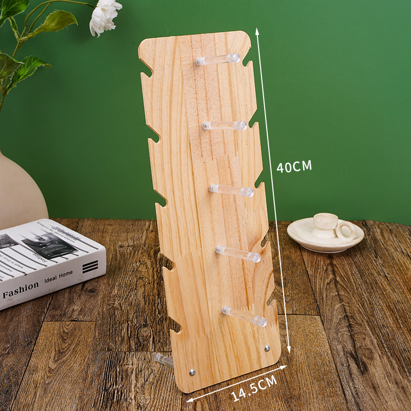 나무 안경 디스플레이 랙 5 쌍