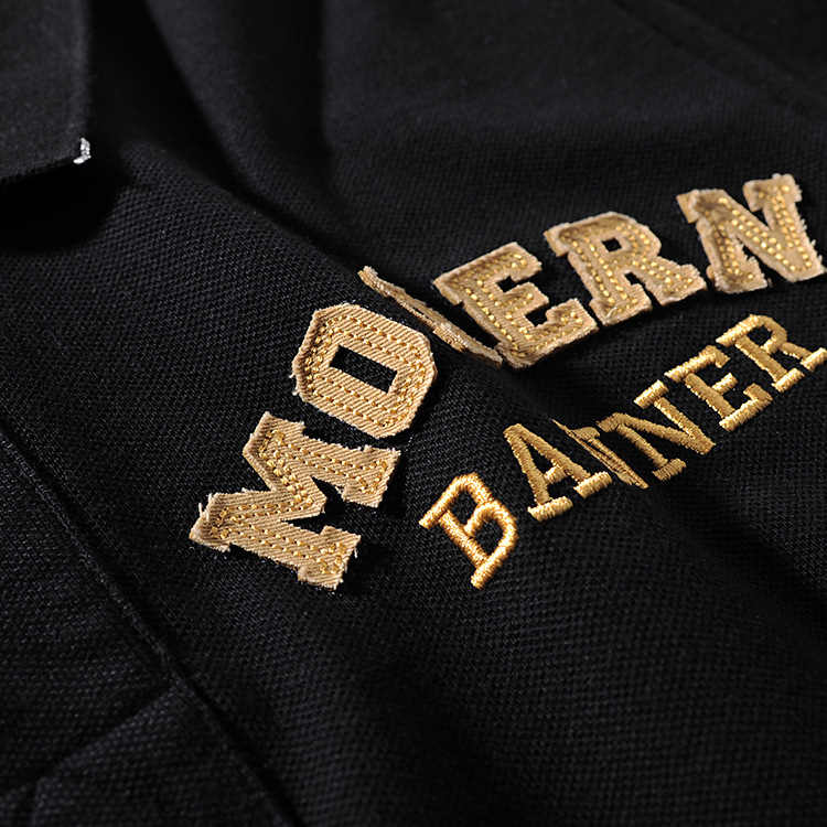 Modern banner American minimalist 100-letter men turn collar short-sleeved POLO shirt M701 10