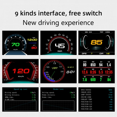 Vehicle HUD 4.3inch LED Color LCD