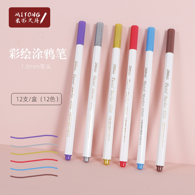 Nueva tiza de agua transfronteriza cuenta de mano pintada graffiti tarjeta de felicitación de bricolaje manicura base de algodón a base de agua varilla delgada marcador de polvo de agua