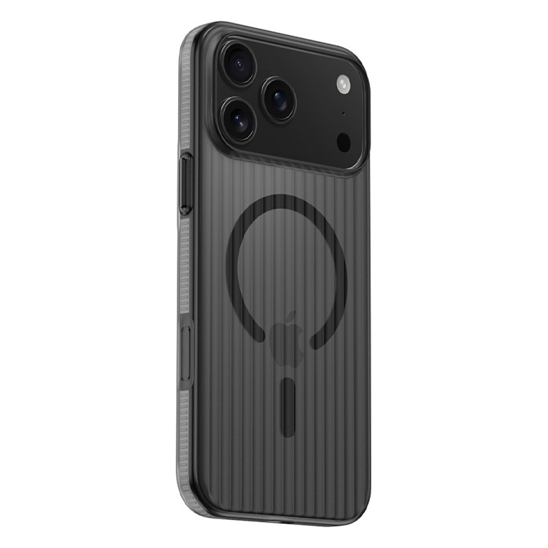 适用iPhone17pro手机壳瓦楞防滑条苹果16pro冰雾磁吸防摔15保护套|undefined