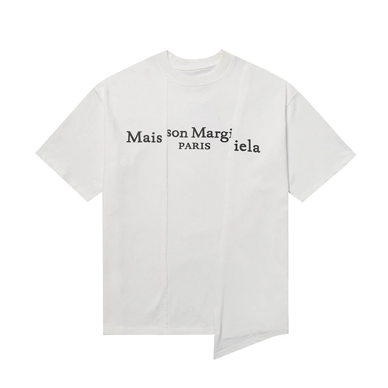 Maison Margiela 24SS коллекция MM6 цифровой узор круглый вырез мужской и женский модный бренд укороченный рукав футболка серия
