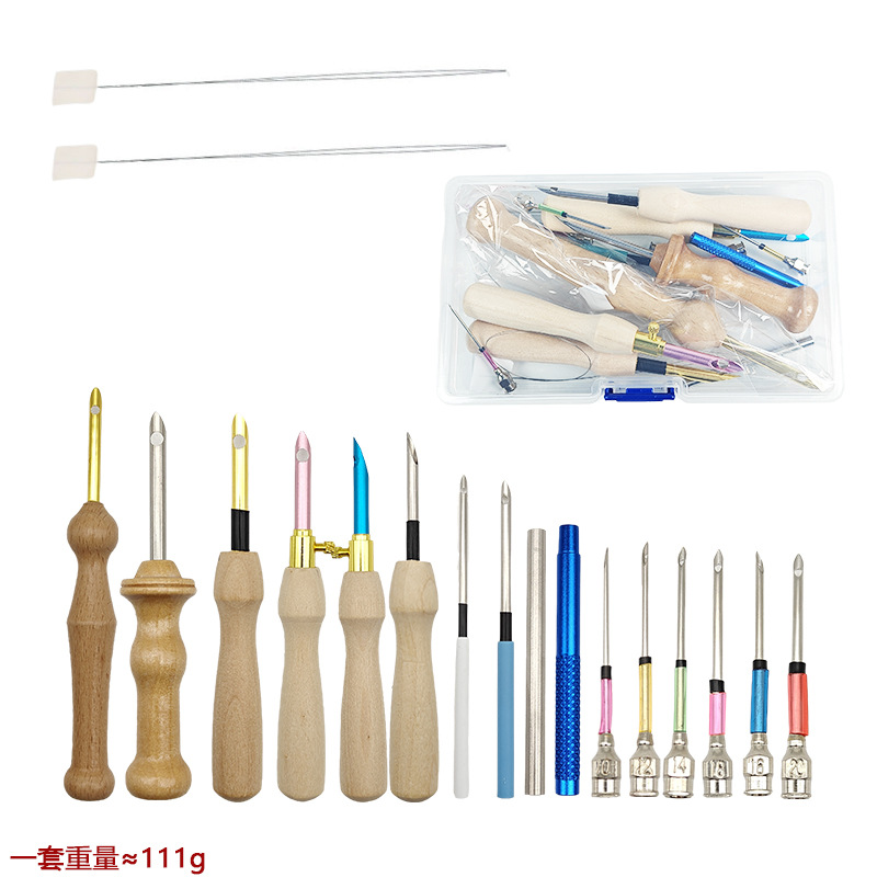 现货批发简易可换头全型号刺绣戳针戳戳乐绣花针戳绣针垛花针套装-阿里巴巴