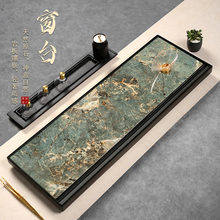 ✅轻奢乌金石茶盘天然整块新中式岩板茶台2025新款家用简