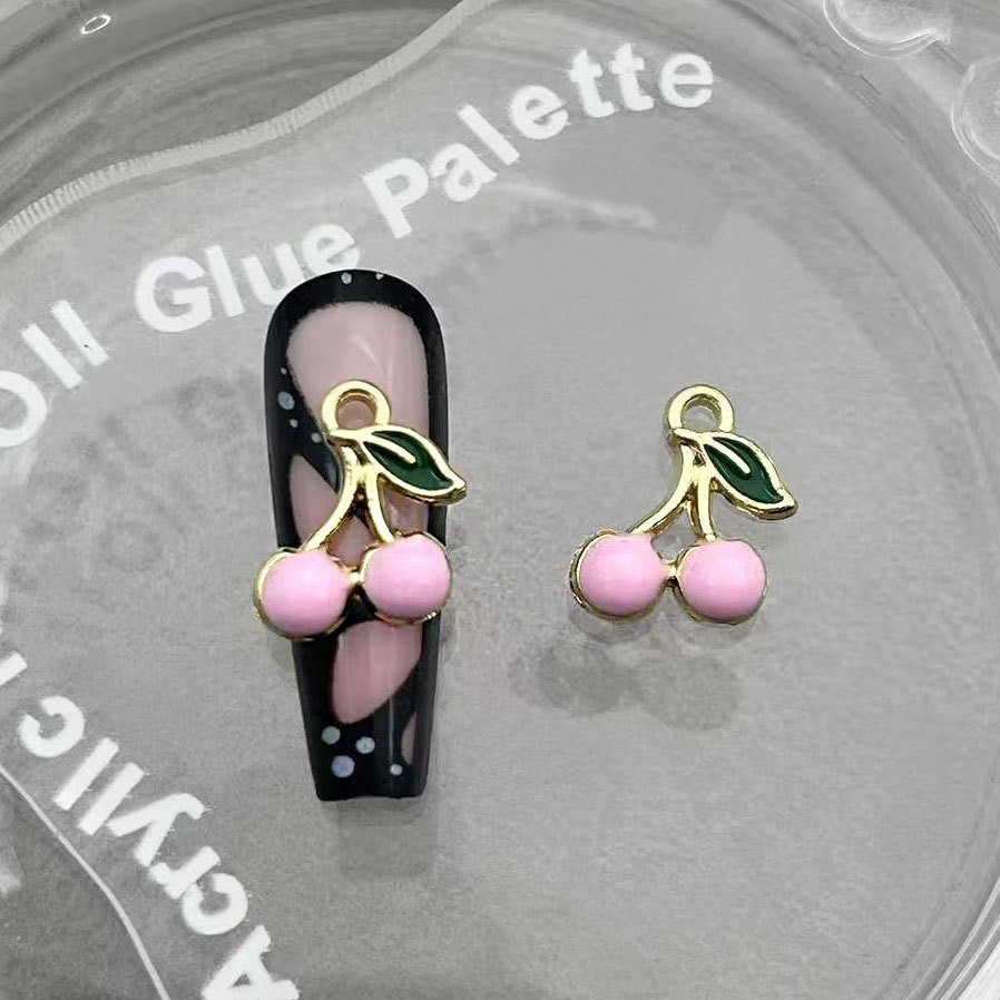 Red Cherry joyas de uñas accesorios de decoración de uñas para usar joyas de uñas DIY joyas de uñas al por mayor