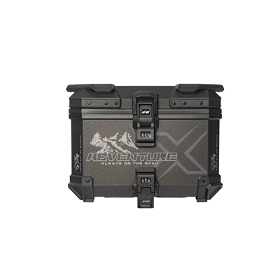 quick-release motorcycle tail box No. — Motorcycle trunk - 45l02-model-password-locked-abs-trunkadventuring-through-mountains-and-seas