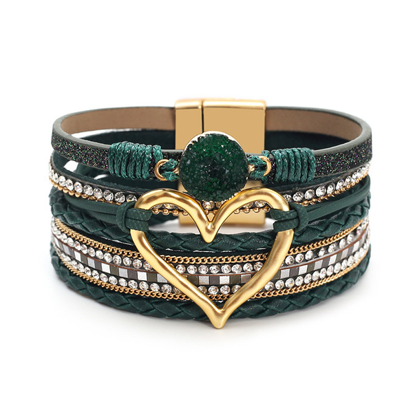 woven golden bracelet handmade