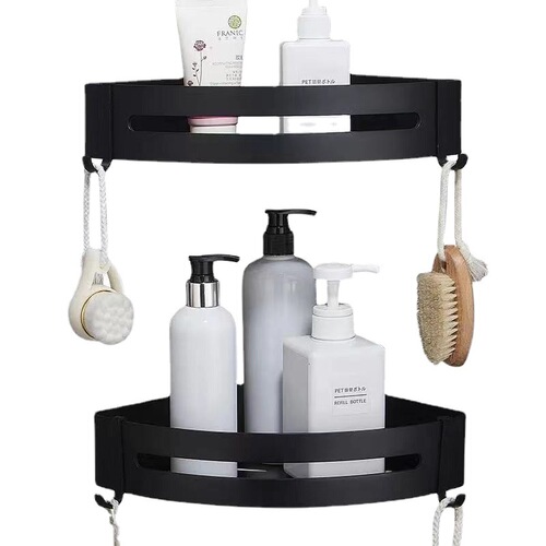 Bathroom storage rack without punching, bathroom corner rack, space aluminum kitchen storage rack, home multi-functional storage