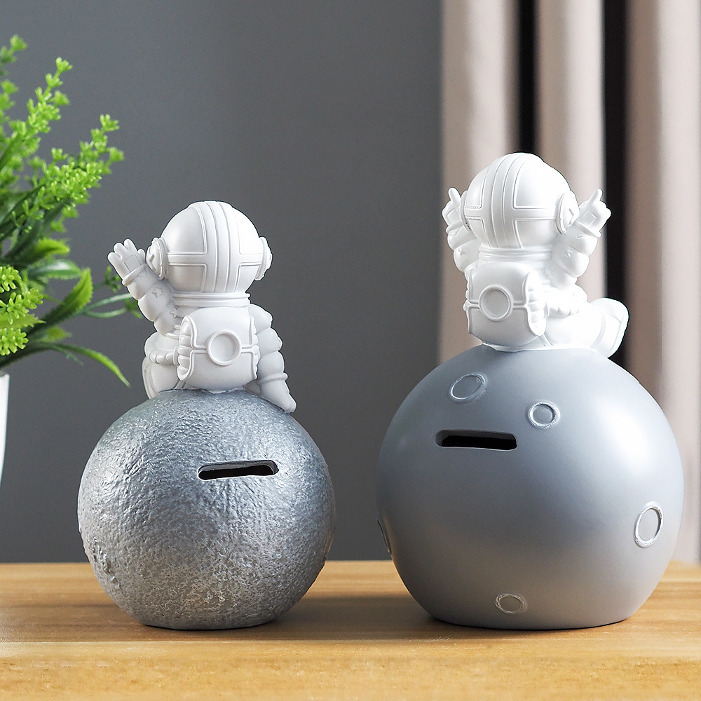 우주 비행사 돼지 저금통 장식품 창의적인 우주 비행사 홈 나이트 라이트 장식 데스크탑 장식품 도매