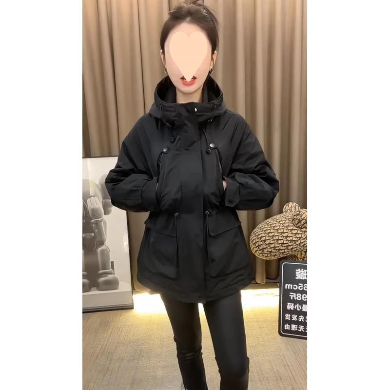 欧货2025春季新款夹棉工装风衣外套女韩版宽松收腰显瘦拉链冲锋衣|undefined