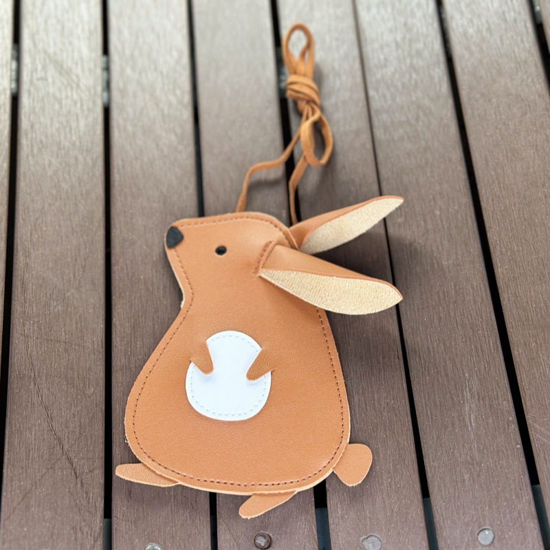 PU 토끼: 노란색 다크 브라운