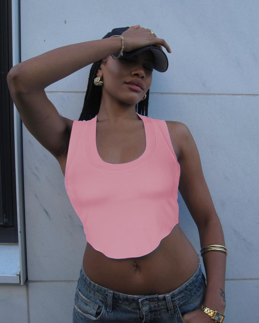 Women's Slim Crop Top Sexy Hot Girl Summer New Arrivals Casual Sleeveless Top for Women_ecoleips.com