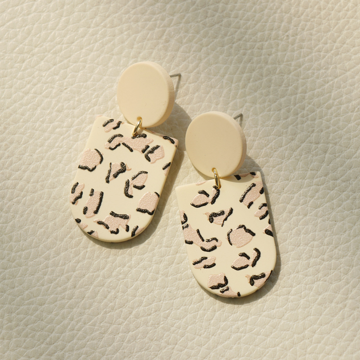 Daily Occasion 1 Pair Fashion Eye Leopard Plating Arylic Alloy Drop Earrings