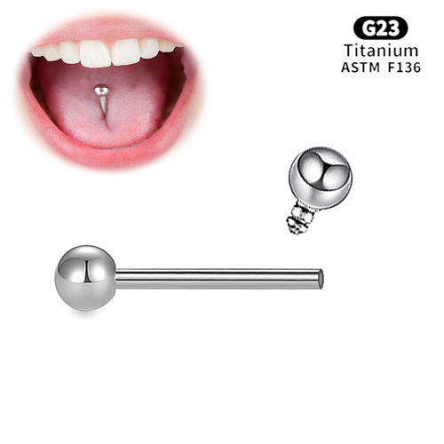 (G23 Titanium) Titanium Alloy Intraoral Threadable Retainer Ear Nail Brow Nail Hypoallergenic Straight Rod Piercing Jewelry Accessory