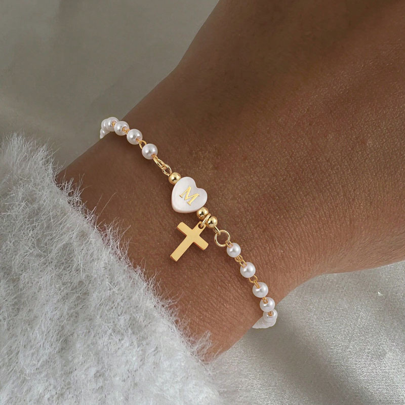 elegant universal fresh bracelet with letters with bow
