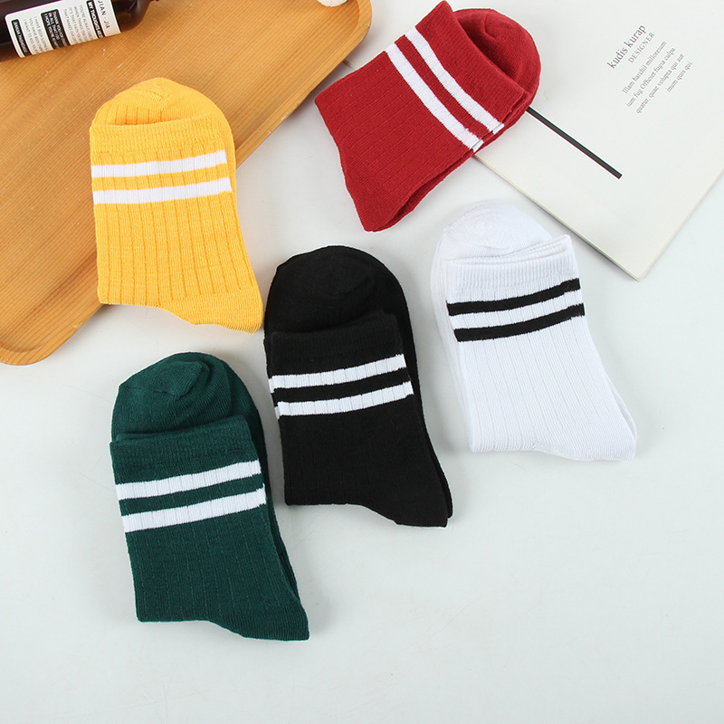 Socks lady Medium hose Korean Edition College wind solar system Autumn and winter long and tube-shaped student Parallel bars lovely Socks