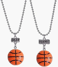 不锈钢珠链儿童好朋友篮球项链个性时尚树脂球运动吊坠项链套装