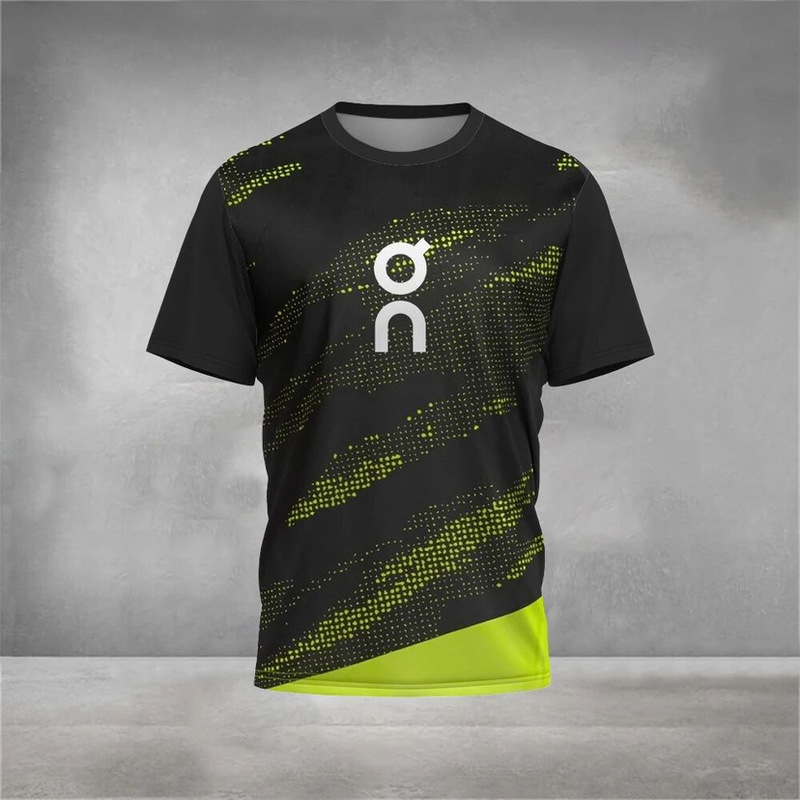 国境を越えた貿易アウトドアフィットネススポーツウェア男性と女性の半袖Tシャツカジュアルトップス夏速乾性素材トレーニングウェア|undefined