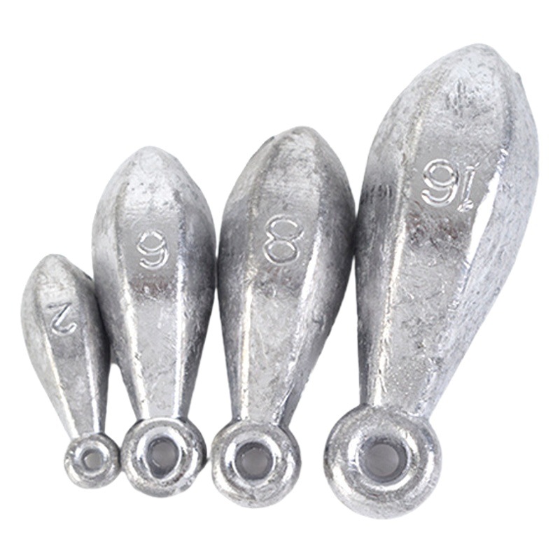 Cross-border manufacturers wholesale bowling-shaped lead pendant weighted with ring sea fishing lead pendant bowling sea fishing lead pendant fishing pendant