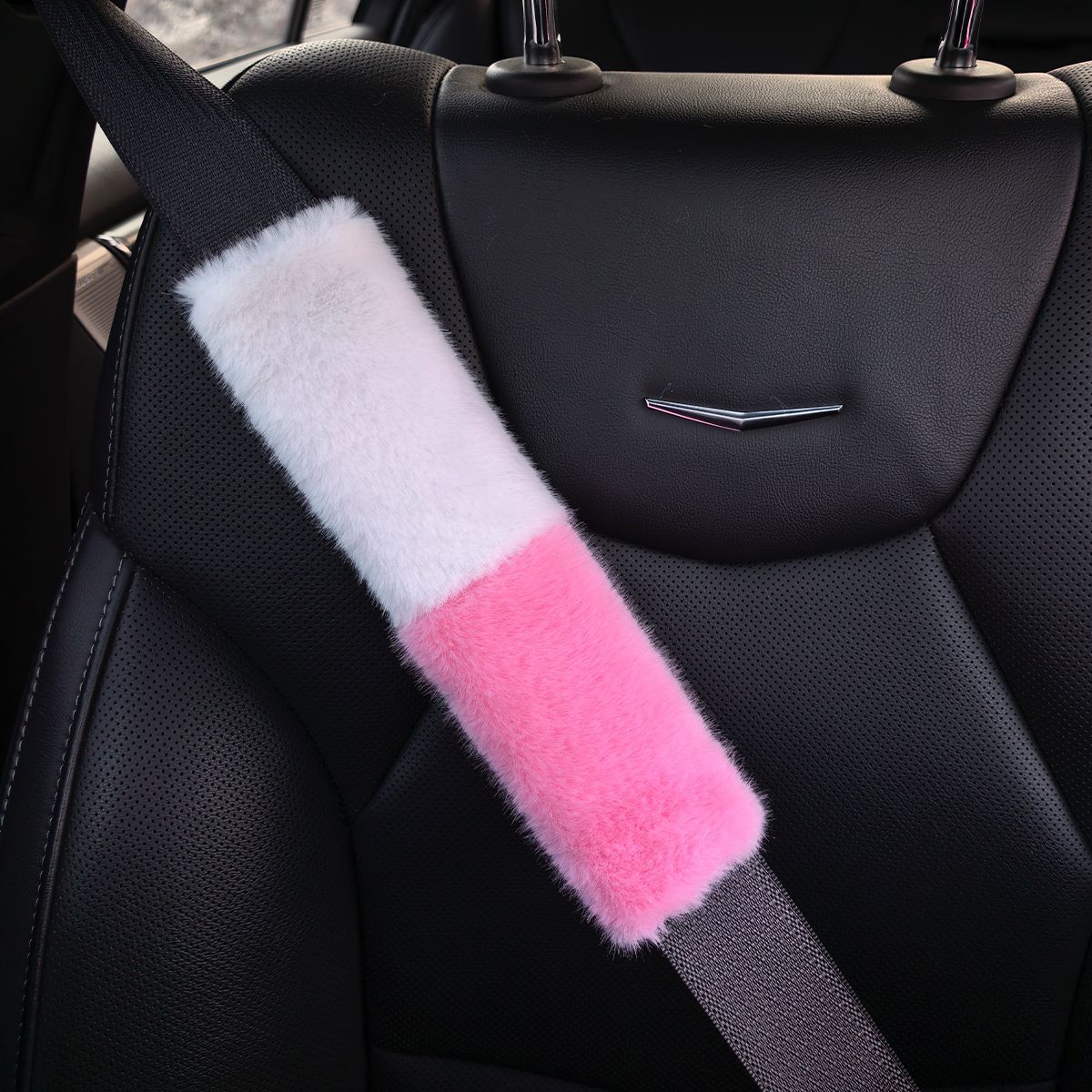 New Imitation Rabbit Fur Seat Belt Shoulder Pads, Imitation Wool Car Accessories, Winter Plush Seat Belt Covers, Car Interior