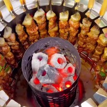 无烟烧烤炉家用碳烤炉子加厚不锈钢烤箱户外烧烤架木炭吊炉烤肉炉