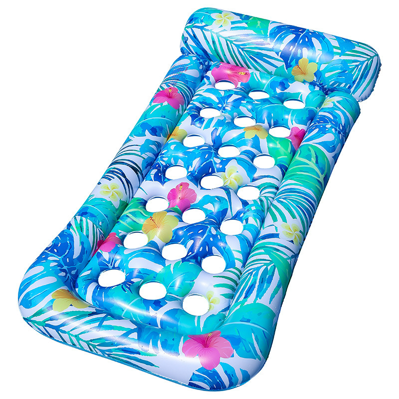 Amazon spot transfronterizo agua inflable flotante gruesa cama flotante sillón agujero tipo hamaca tortuga hoja cama flotante