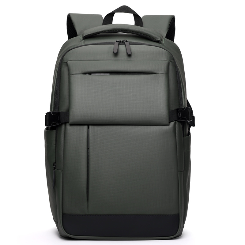 2025 nuevo transfronterizo simple película de cuero hombre mochila de hombro conveniente viaje de negocios bolsa de computadora de estudiantes a prueba de derrames