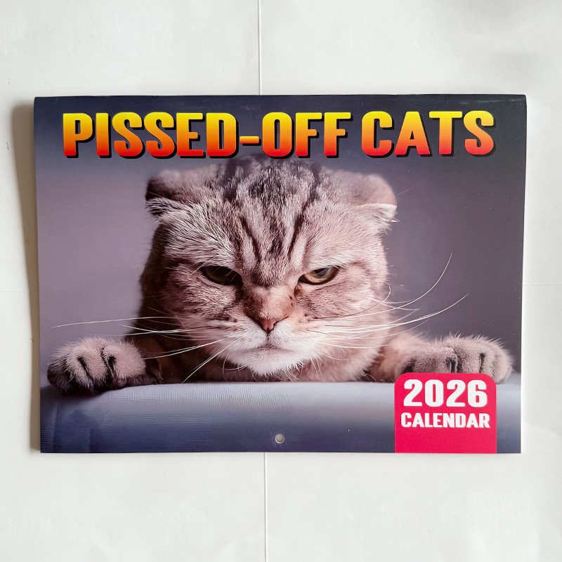 クロスボーダー 2026 新しい PISSED-DFF CATSf アングリー キャット ウォール カレンダー ウォール 乗馬 ネイル カレンダー 在庫あり|undefined